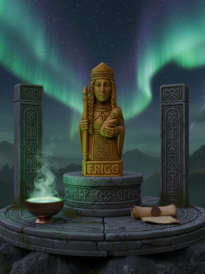 Estatua 3D Diosa Frigg Reina de Asgard - Mitología Nórdica