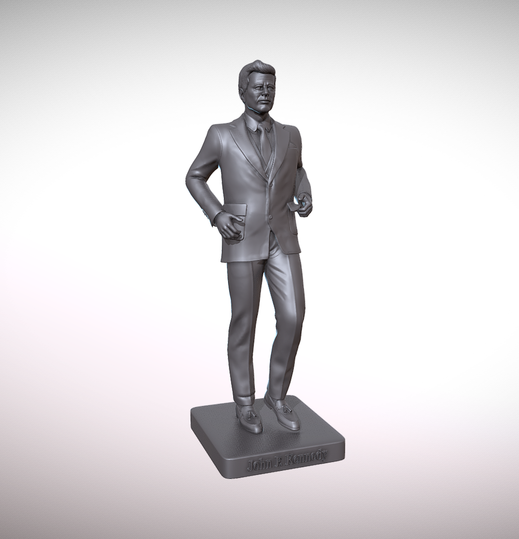 Busto 3D Presidente John F. Kennedy - Escultura Histórica - Image 4