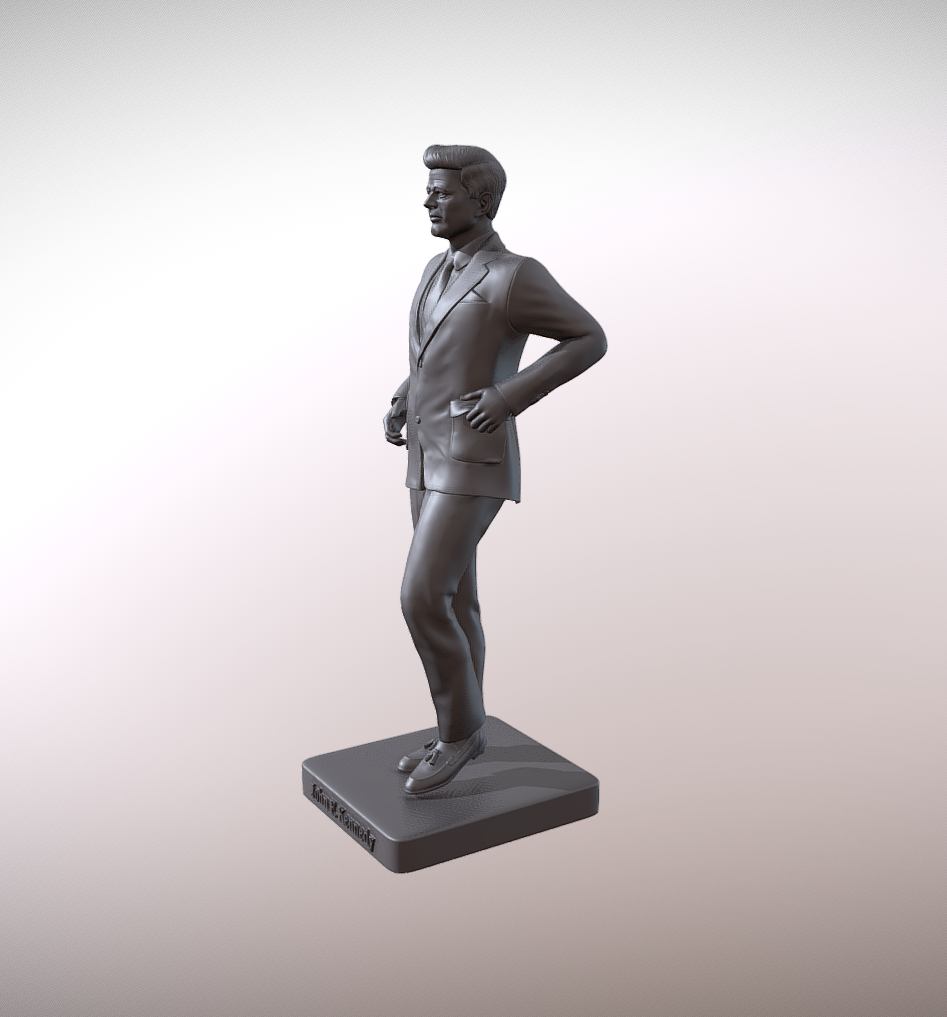 Busto 3D Presidente John F. Kennedy - Escultura Histórica - Image 5