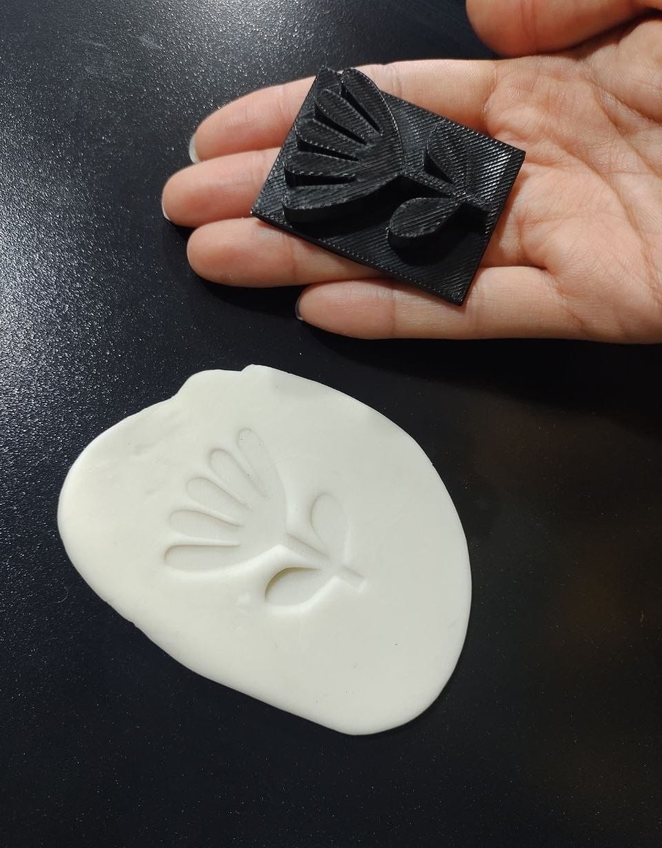Sello Floral Clásico para Cerámica y Arcilla - Archivo 3D STL - Imagen 2