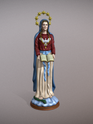 Estatua 3D Virgen Madre de la Palabra de Dios y Guardiana de nuestra Fe