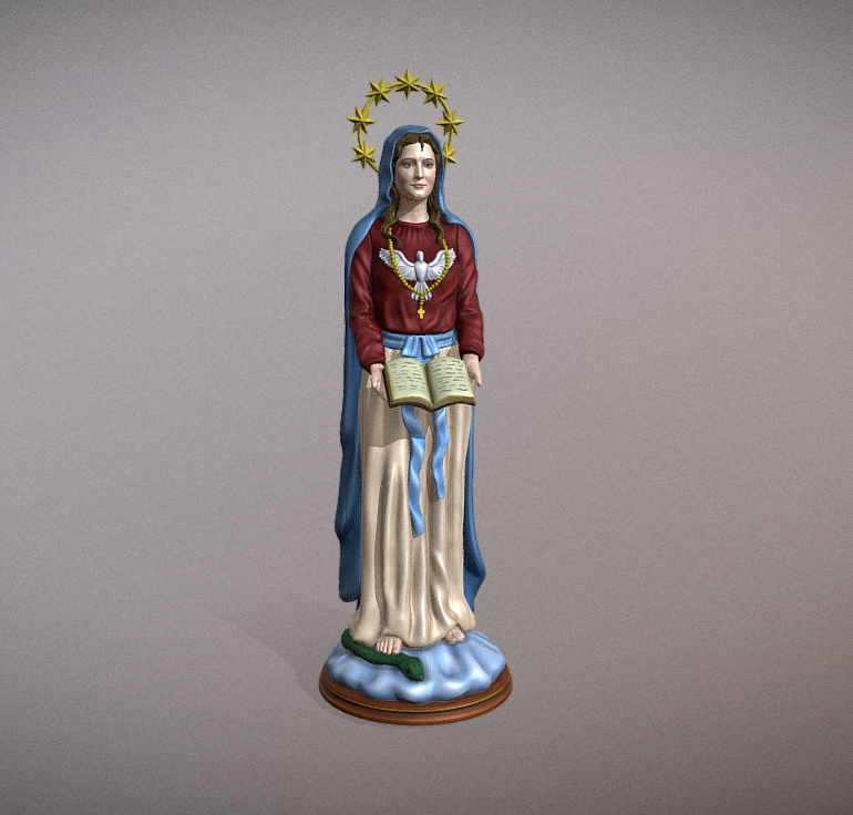 Estatua 3D Virgen Madre de la Palabra de Dios y Guardiana de nuestra Fe