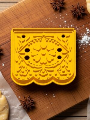 Cortador de Galletas Banderín Mexicano 3D