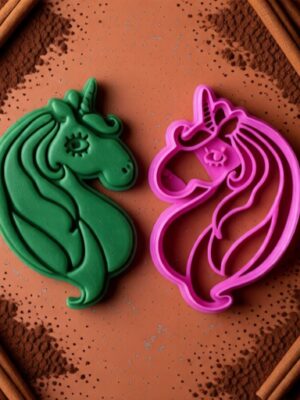 Cortador de Galletas Cabeza de Unicornio 3D