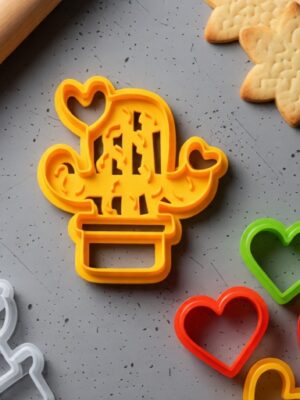 Cortador de Galletas Cactus Corazón con Maceta 3D (Gratis)