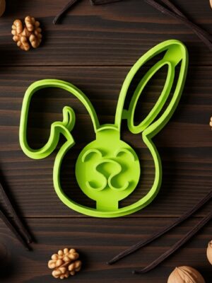 Cortador de Galletas Cara de Conejo con Orejas - Cookies Cutter 8cm