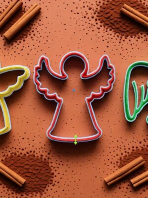 Cortadores de Galletas Ángeles - Cookies Cutter Navideño y Festivo