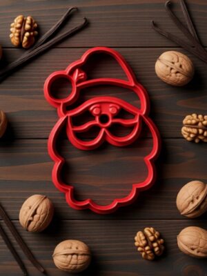 Cortadores de Galletas Cara de Papá Noel 3D