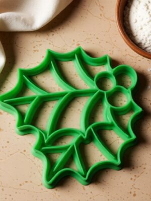 Cortadores de Galletas Hojas de Muérdago Navideño 3D