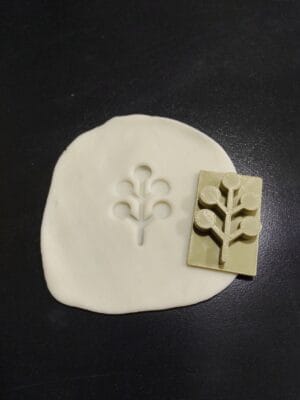 Sello Botánico Rama Estilizada para Cerámica y Arcilla - Archivo 3D STL