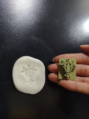 Sello Motivo Vegetal Egipcio para Cerámica - Archivo 3D STL