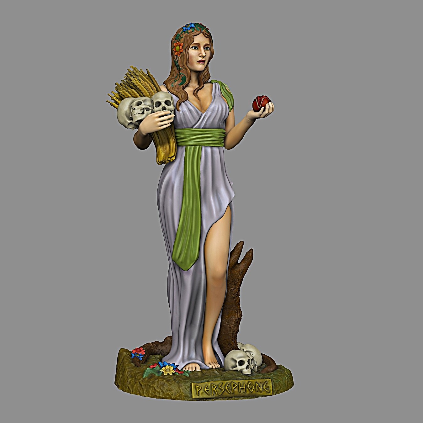 Estatua 3D Diosa Perséfone - Reina del Inframundo