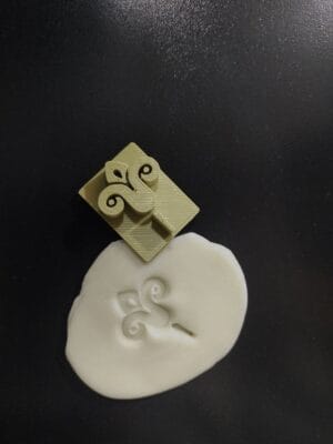 Sello Ornamento Floral Egipcio para Cerámica - Archivo 3D STL