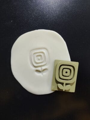 Sello Flor Geométrica para Cerámica y Arcilla - Archivo 3D STL