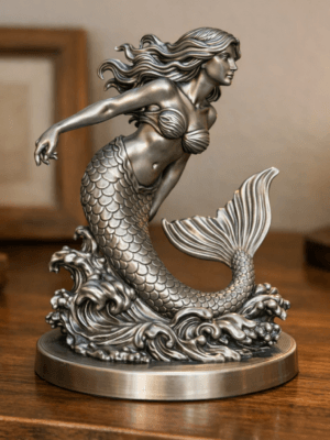 Figura Sirena de las Olas - Estatua Escultórica STL para Impresión 3D