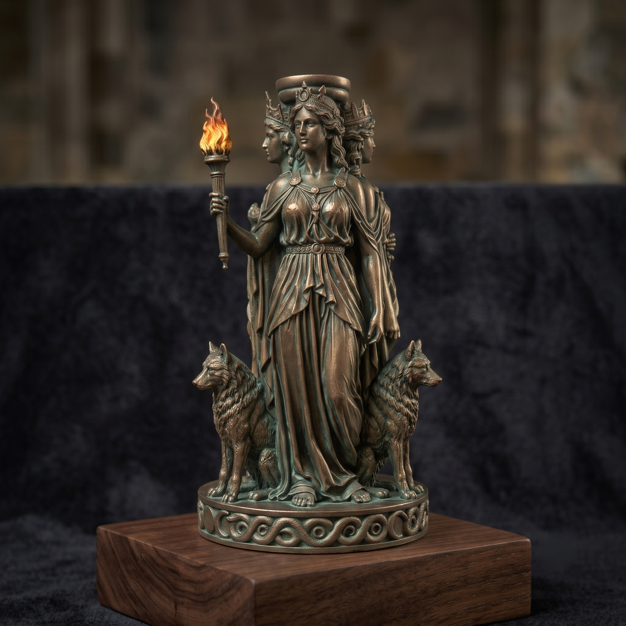 Hécate Triformis Estatua Coleccionable Diosa Triple Mitología Griega - Image 2