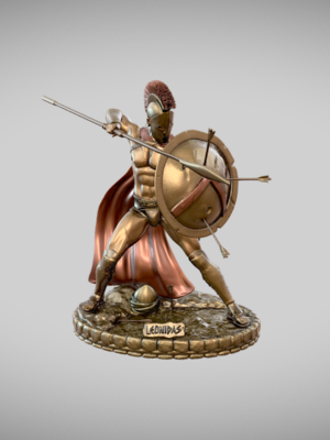 Estatua 3D Leónidas Rey de Esparta - Figura Coleccionable de Acción