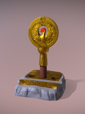 Modelo 3D Medallón del Bastón de Ra - Réplica Indiana Jones