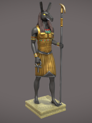 Estatua 3D Dios Seth Versión 2 - Mitología Egipcia Estilo Clásico