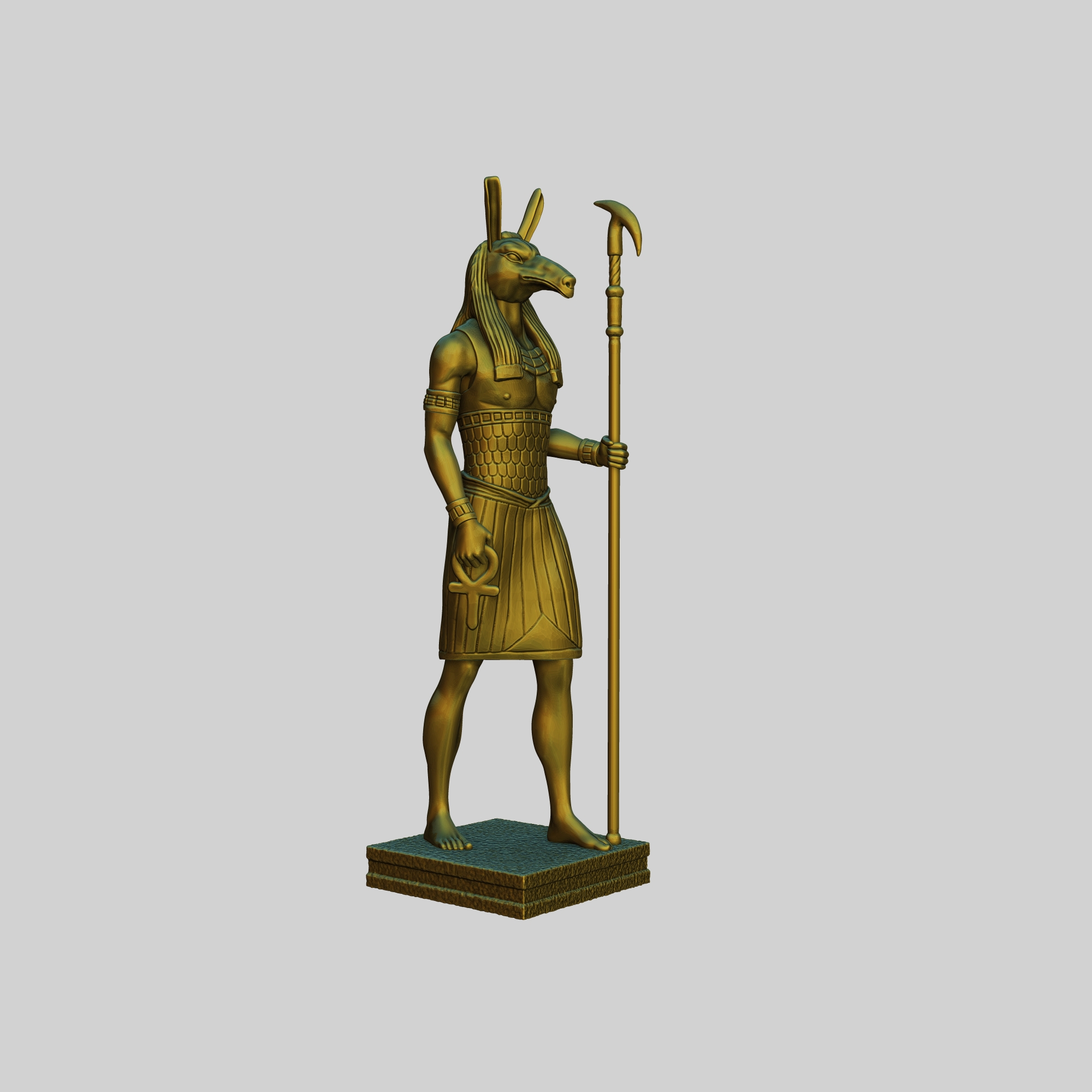 Estatua 3D Dios Seth Versión 2 - Mitología Egipcia Estilo Clásico - Image 3