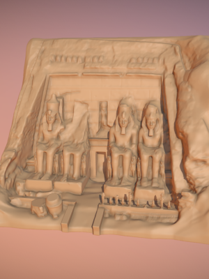 Modelo 3D Templo de Abu Simbel - Réplica Arquitectura Egipcia