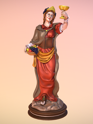 Estatua 3D Otoño - Alegoría de las Cuatro Estaciones
