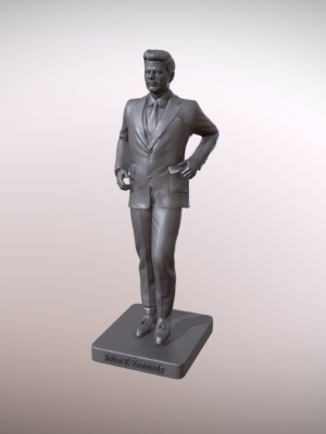 Busto 3D Presidente John F. Kennedy - Escultura Histórica