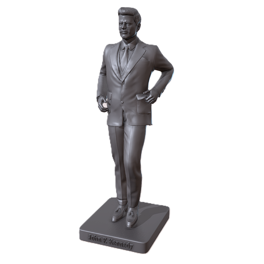 Busto 3D Presidente John F. Kennedy - Escultura Histórica - Image 2