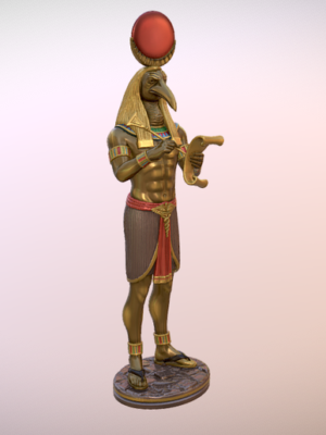 Estatua 3D Dios Tot - Mitología Egipcia Estilo Clásico