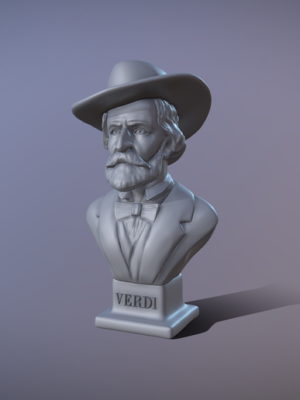 Busto 3D Giuseppe Verdi - Colección Compositores Clásicos