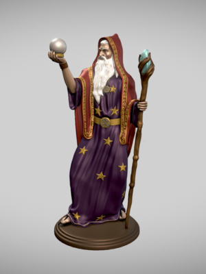Estatua 3D Mago Merlín - Colección Fantasía Medieval