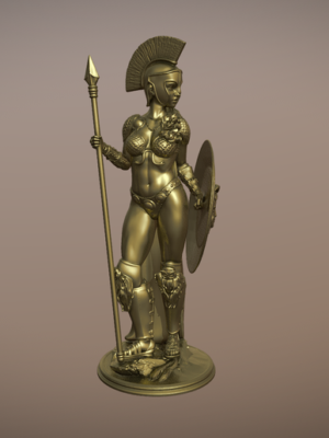 Estatua 3D Diosa Atenea - Mitología Griega Clásica