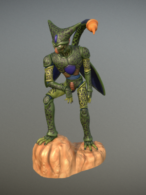 Figura 3D Cell Imperfecto - Dragon Ball Z Coleccionable