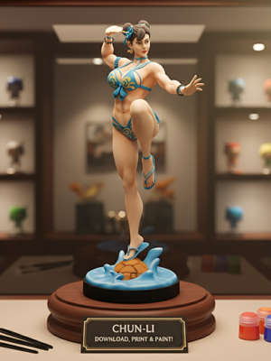 Figura 3D Chun-Li - Street Fighter Coleccionable