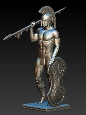 Estatua 3D Guerrero Atlante - Colección Fantasía Heroica