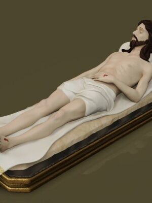 Estatua 3D Jesús en su Lecho - Escultura Sacra