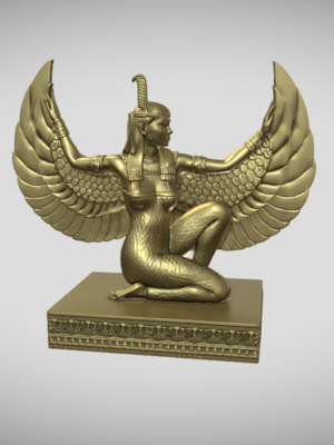Estatua 3D Diosa Maat - Mitología Egipcia Estilo Clásico