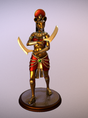 Estatua 3D Diosa Sejmet - Mitología Egipcia Clásica