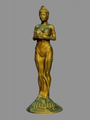 Estatua 3D Diosa Yemanyá - Deidad Yoruba del Mar