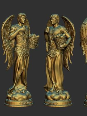 Estatua 3D Arcángel Barachiel - Colección Celestial