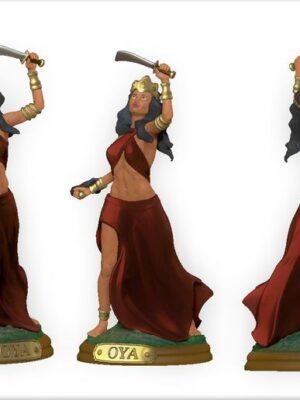 Estatua 3D Diosa Oyá - Orisha Yoruba de los Vientos y Tempestades