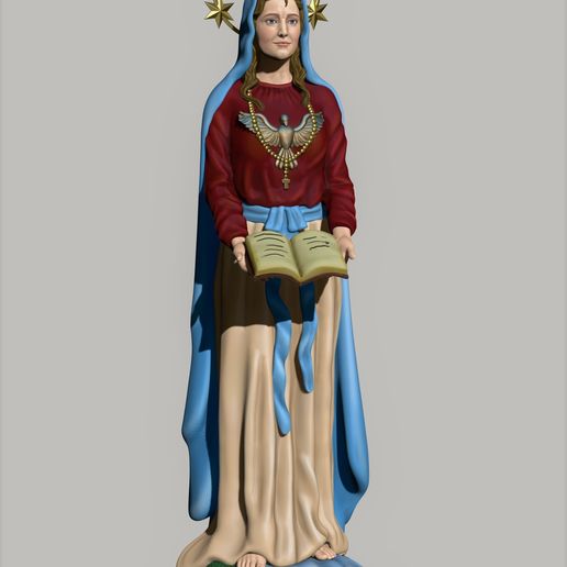 Estatua 3D Virgen Madre de la Palabra de Dios y Guardiana de nuestra Fe - Image 3