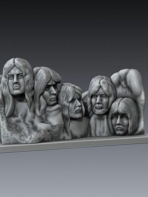 Escultura 3D Deep Purple in Rock - Monte Rushmore