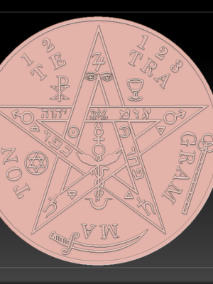 Talismán Tetragramatón 3D - 20cm Decorativo