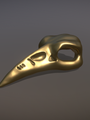 Colgante de Cráneo de Cuervo 3D - Joyería Gótica