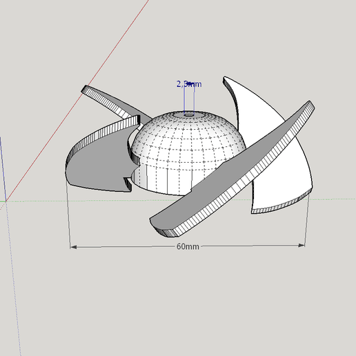 Repuesto 3D Turbina Secador de Pelo Gamma Eolic 2000 - Image 3