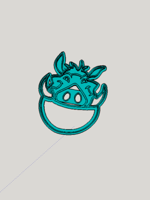 Cortador de Galletas Pumba - El Rey León 3D