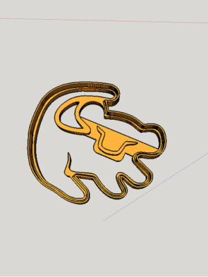 Cortador de Galletas Logo de El Rey León 3D