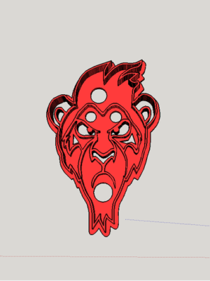 Cortador de Galletas Scar - El Rey León 3D