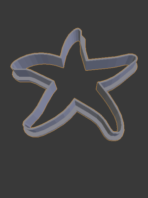 Cortador de Galletas Estrella de Mar 3D